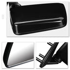Universal Side View Mirrors for Naked Bikes - Anti-Glare White Glass