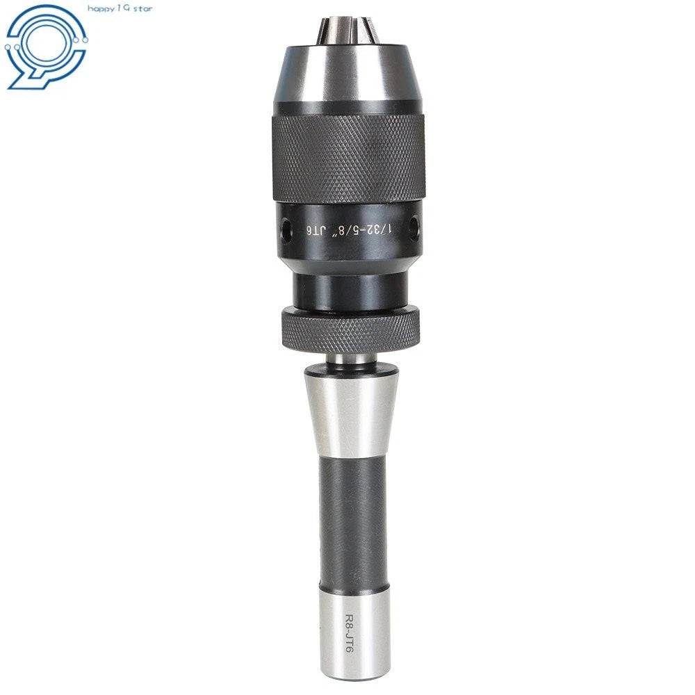 Keyless Heavy Duty Drill Chuck for R8 Shank Adapter (1/32"-5/8")
