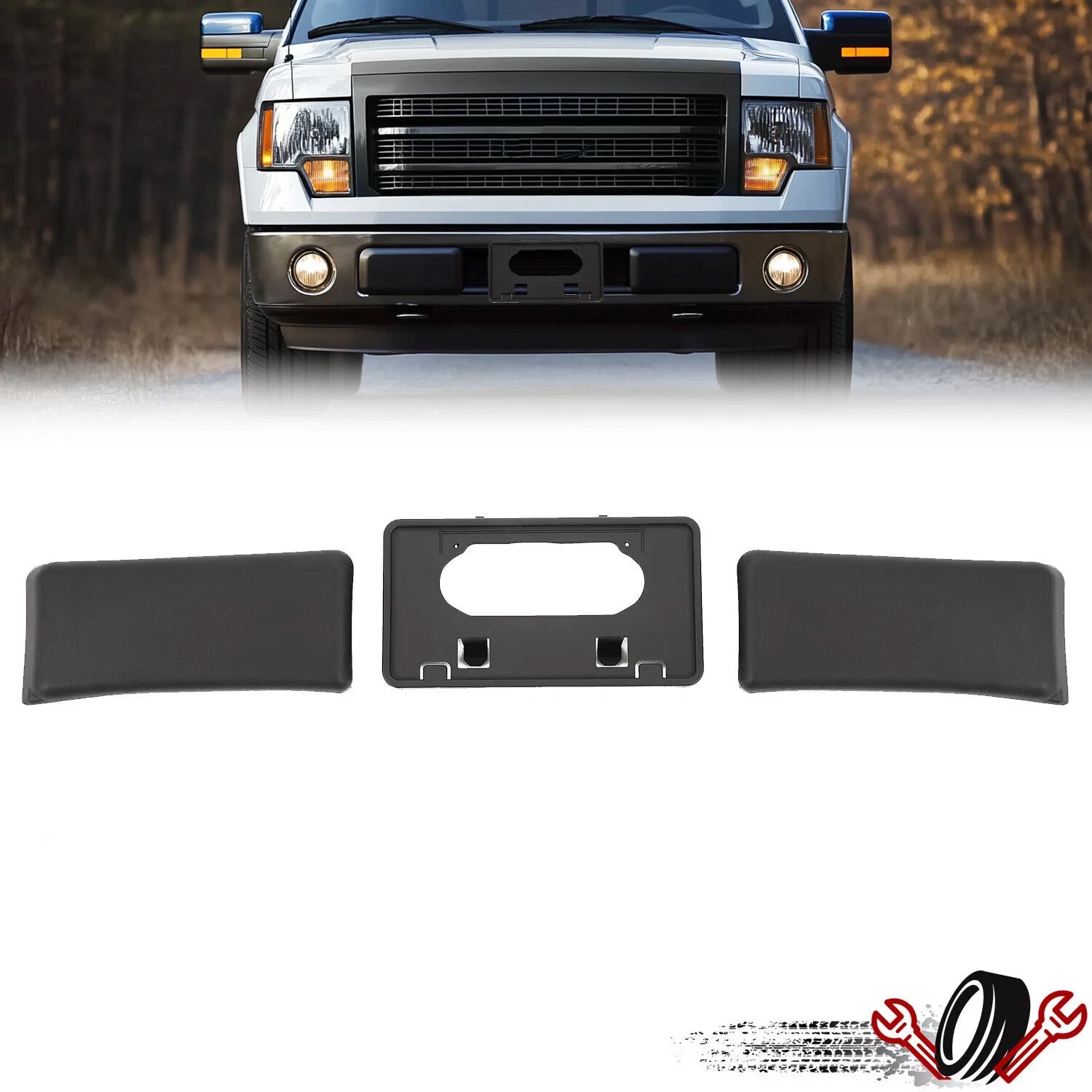 Front Bumper License Plate Bracket for Ford F150 (2009–2014)