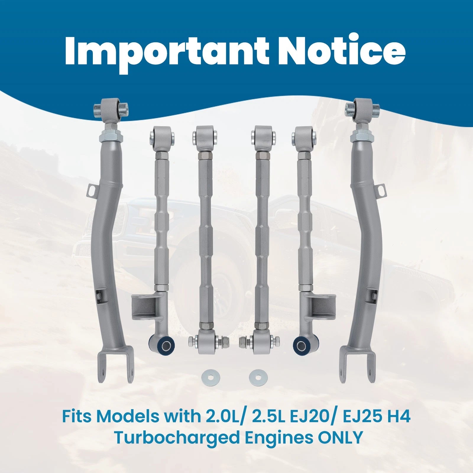 Rear Lateral Control Arm Link Set for Subaru Impreza WRX/STI 2002–2007