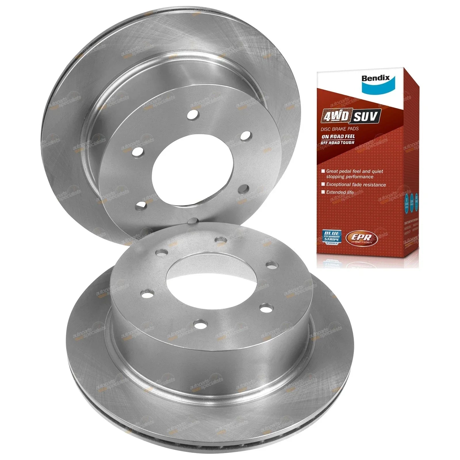 Rear Disc Brake Rotors + Pads for Mitsubishi Challenger (2009-2015)