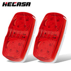 2X 4 Inch Red LED Double Bullseye Side Marker Light for RV