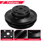 2 LWP Double-Groove Long Water Pump Pulley for Chevy Big Block 396 427 454 (1965–1968)