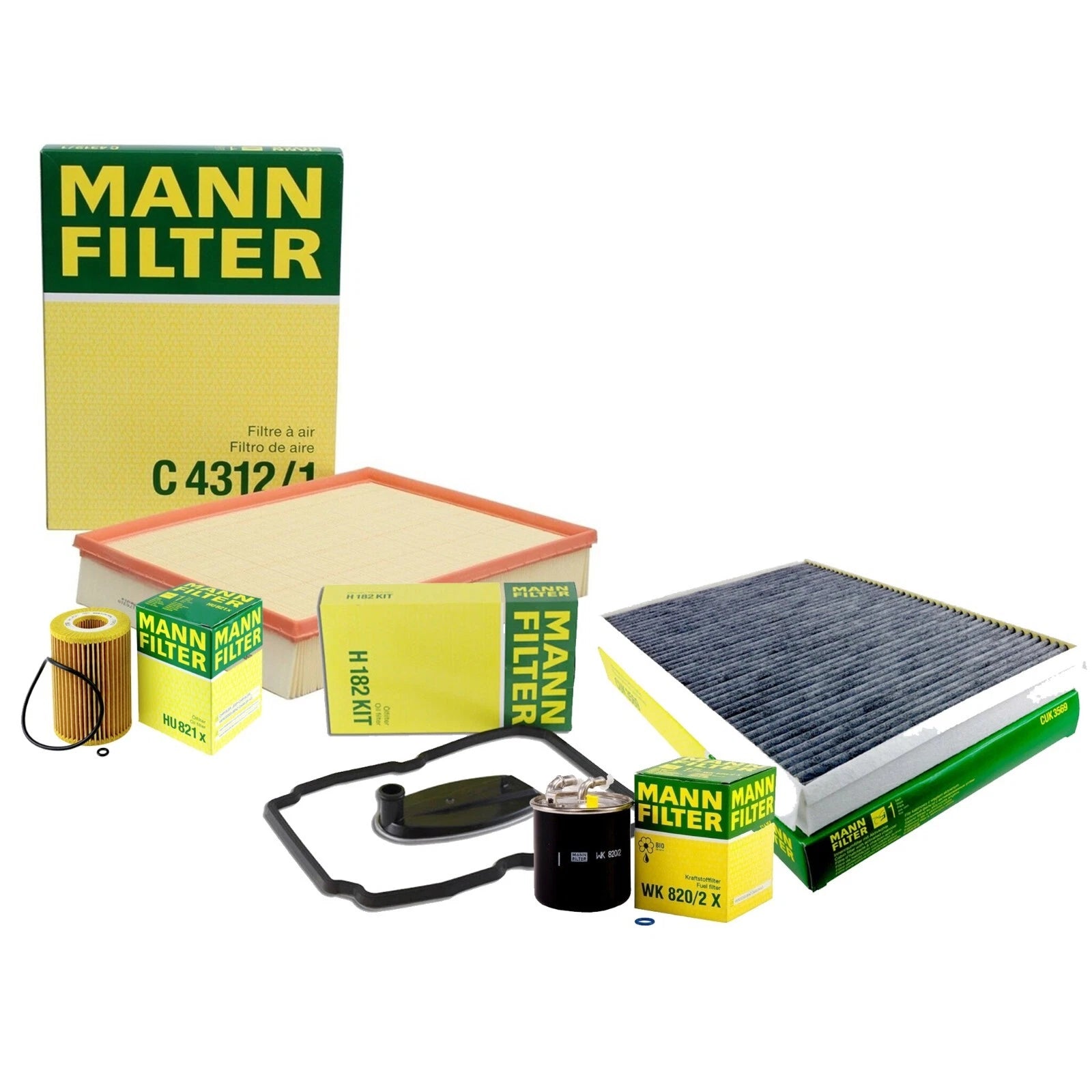 Mann Oil Air Carbon Cabin Fuel Transmission Filter Kit for Sprinter (2007–2018)