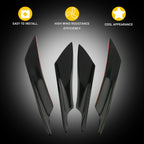 Car Bumper Canard Splitter for Make Model  - Glossy Carbon Fiber