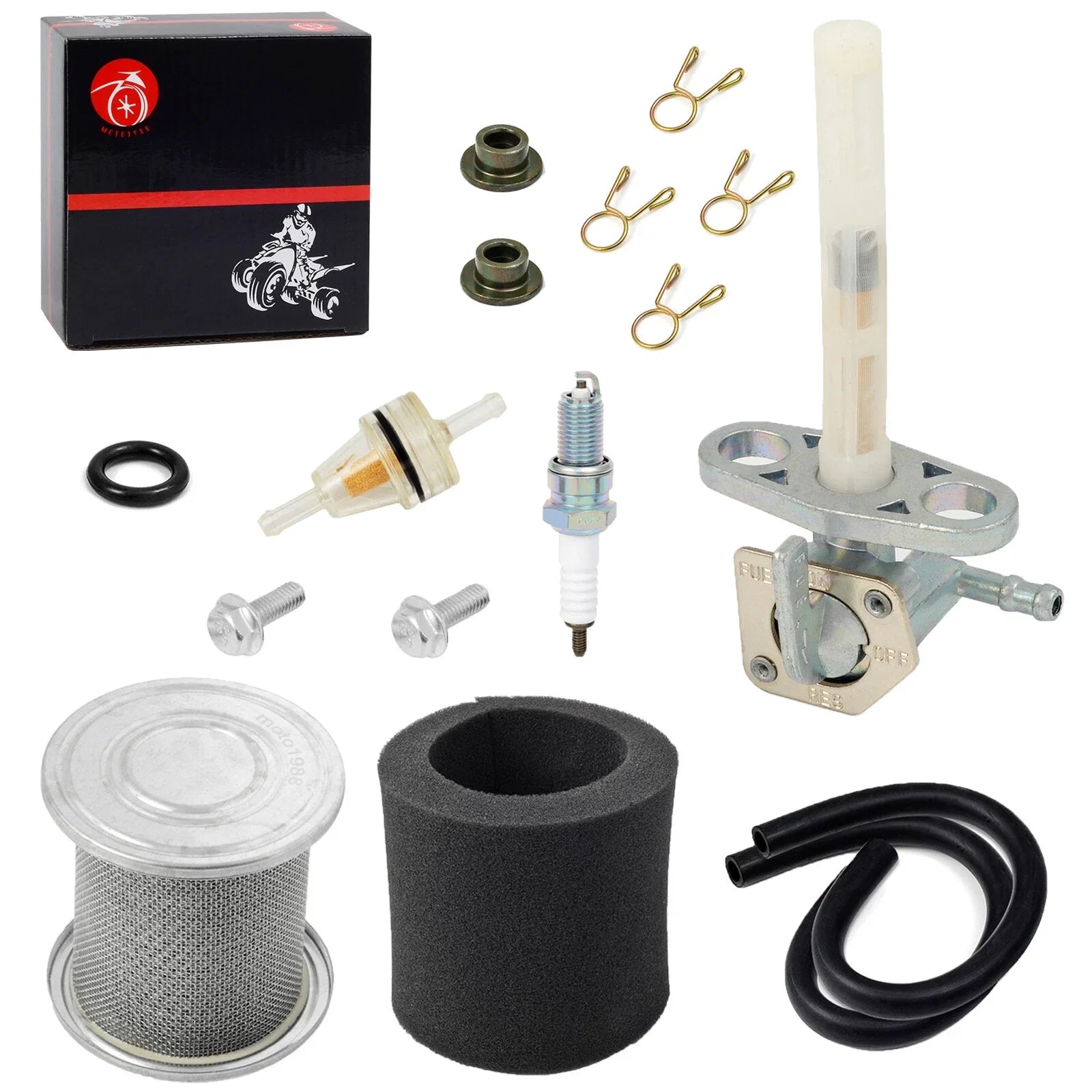 Fuel Tank Petcock Valve Switch & Air Filter for Honda CRF80F CRF100F(2004–2013)