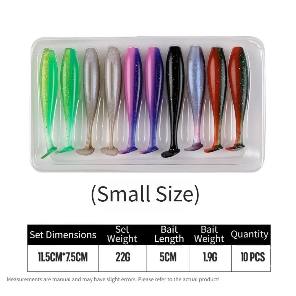 Soft Bass Lure T-Tail Dual Color Wobbler 11.5x7.5cm 12x7.5cm