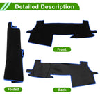 Dashboard Cover for Toyota Mark X 130 Series (2009–2019) Black Blue Non-Slip