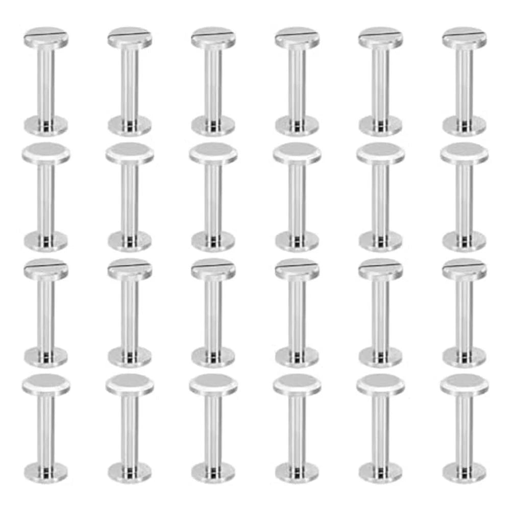 Set of 4 Chicago Screws for Craft Projects - Solid Brass
