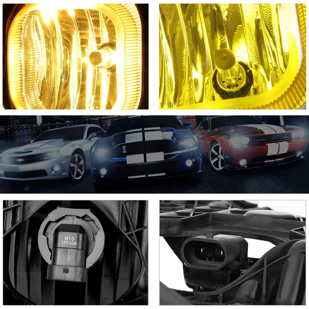 Amber Lens Front Bumper Fog Lights + Switch for Ford Super Duty (2011–2016)