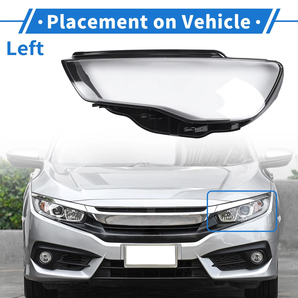 1 Pc Headlight Lens Cover for Audi A3 (2013–2015) Black