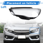 1 Pc Headlight Lens Cover for Audi A3 (2013–2015) Black