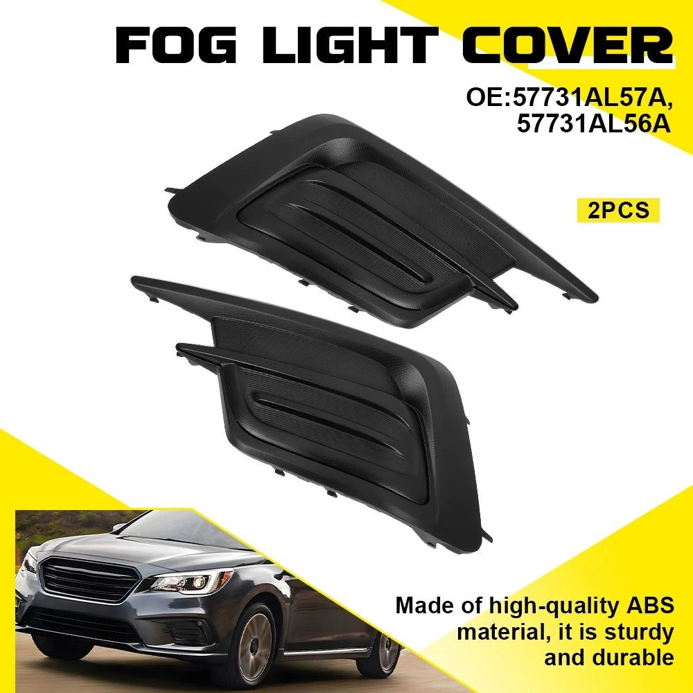 2X Fog Light Cover Bezel for Subaru Legacy (2018–2019) - Black ABS