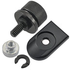 Black/Chrome Rear Fender Seat Bolt Tab Cover for Harley