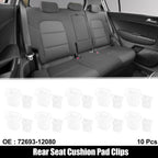 Set of 10 Rear Seat Cushion Pad Clips for Toyota Avalon Camry 