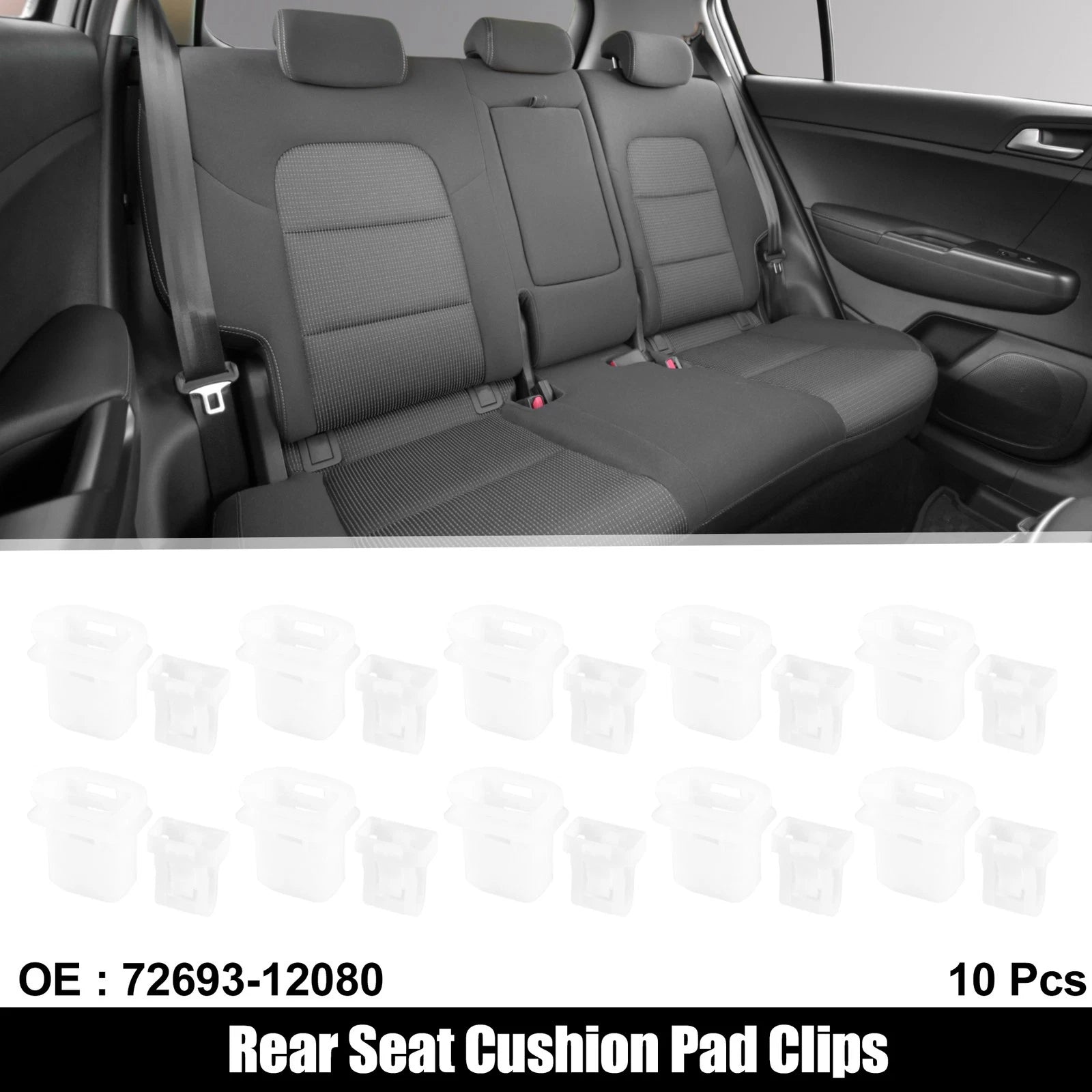 Set of 10 Rear Seat Cushion Pad Clips for Toyota Avalon Camry 
