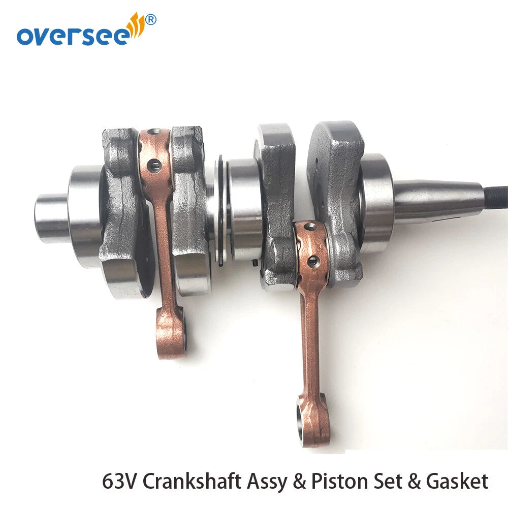 Crankshaft Assy & Piston Set & Gasket for Yamaha 2T 9.9 15HP (1990–1999)