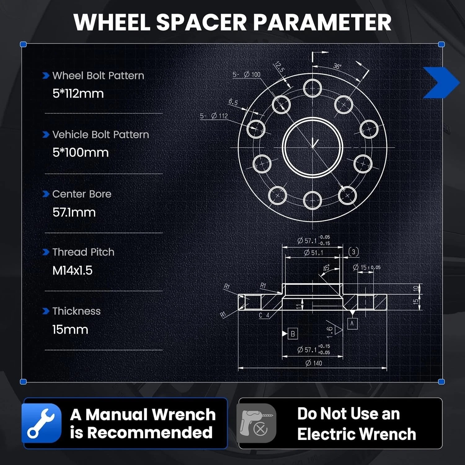 15mm Hubcentric Wheel Spacers for Audi A8 (1997-2000)