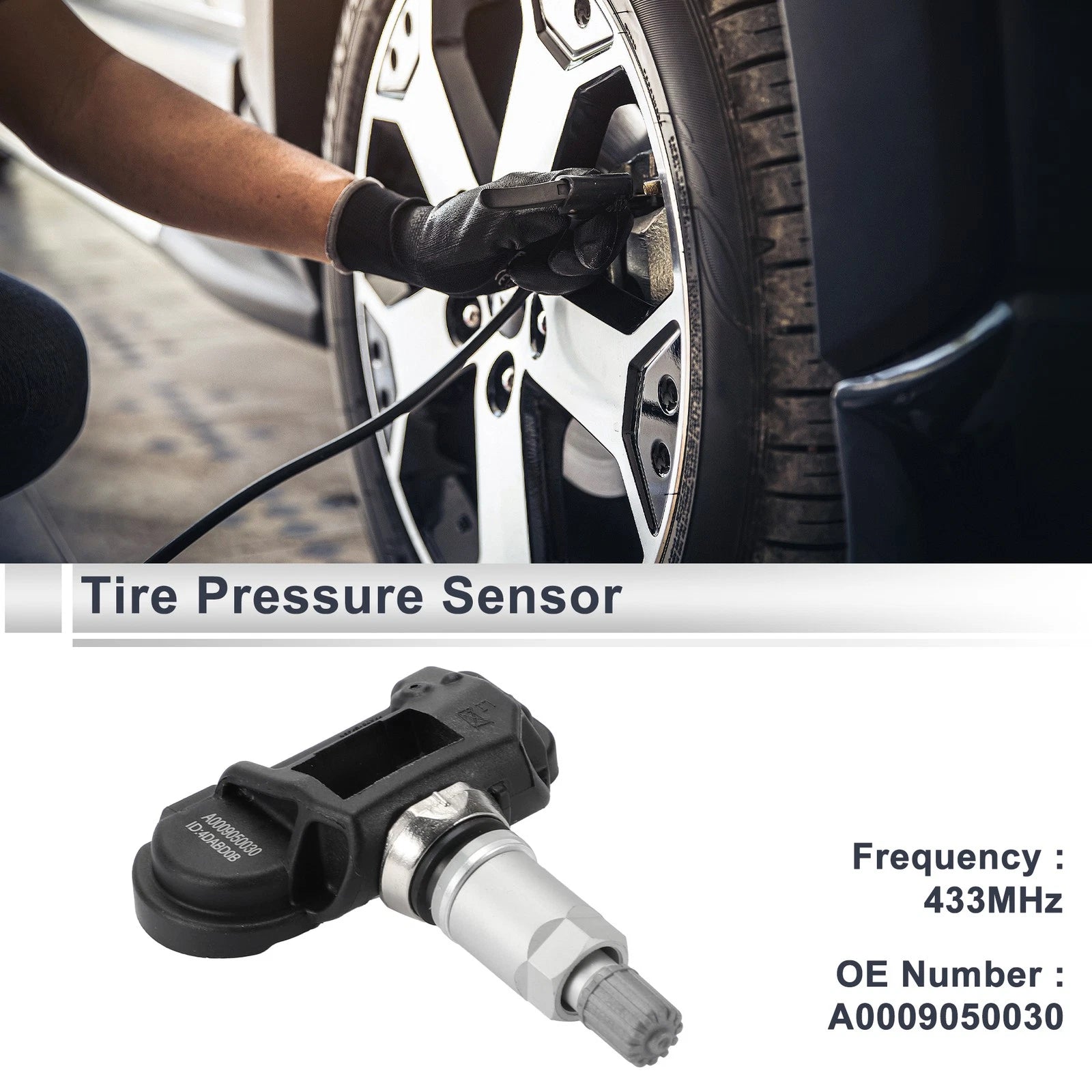 Tire Pressure Sensor A0009050030 for Mercedes-Benz C350 (2007–2015) 433MHz
