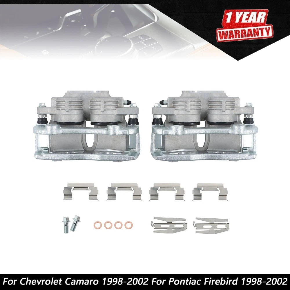 2X Front Brake Caliper with Bracket for Chevy Camaro Pontiac Firebird (1998–2002)