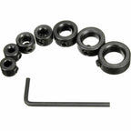 Set of 7 Drill Bit Locator Collars for Industrial Use (312mm Depth)