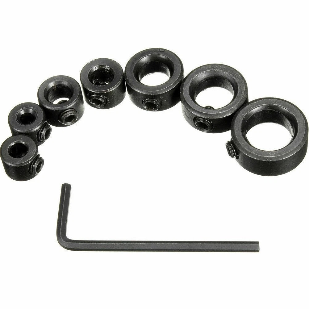 Set of 7 Drill Bit Locator Collars for Industrial Use (312mm Depth)