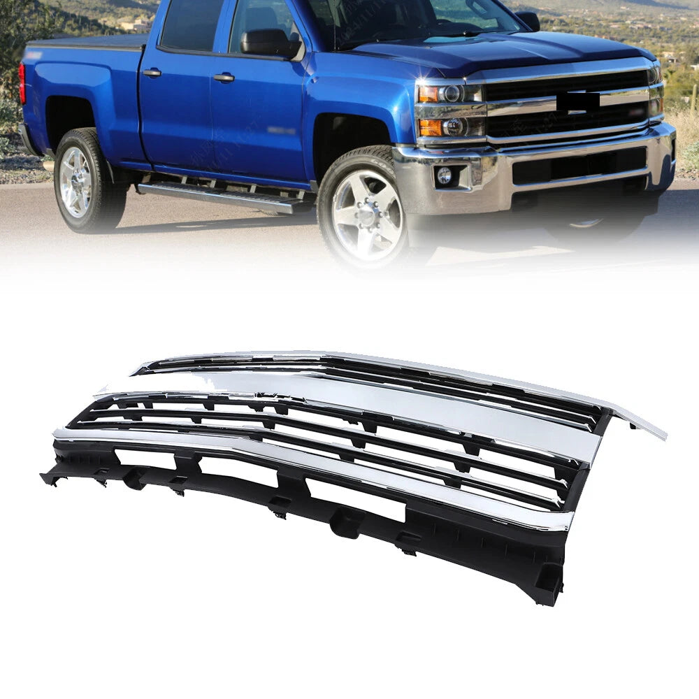 Chrome Front Grille for Chevy Silverado 2500HD 3500HD (2015–2019)