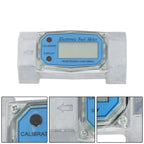 2X Digital Turbine Flow Meter 1.5" for Liquid Flow Measurement
