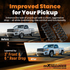 3" Front 6" Rear Lowering Kit for Chevy Silverado 1500 GMC Sierra (1999–2007)