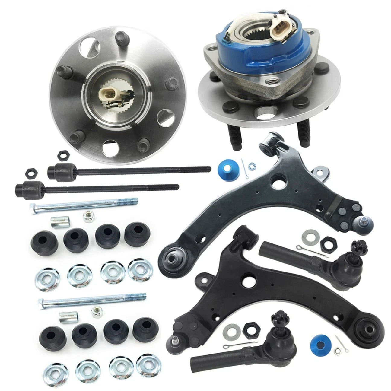 Wheel Hub + Control Arm Tie Rod Sway Bar Kit for Chevrolet Impala 513121