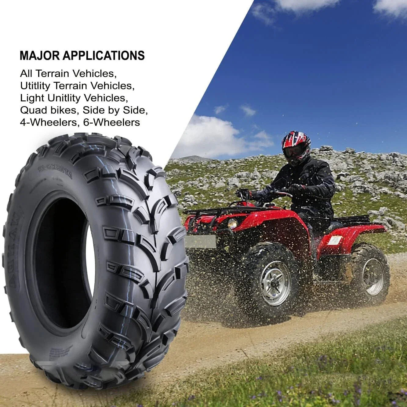 WANDA Front 25x8-12 Tires for ATV