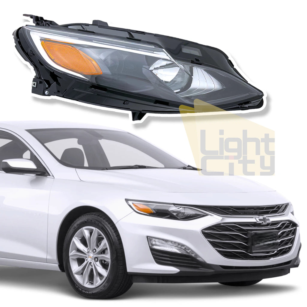 Passenger Side Halogen Headlight with Bulb for Chevrolet Malibu (2019–2025)