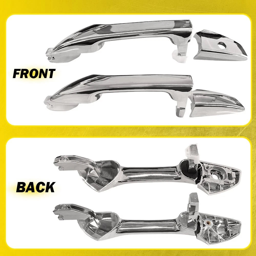 2X Exterior Door Handle for Honda Accord (2008–2012) Chrome