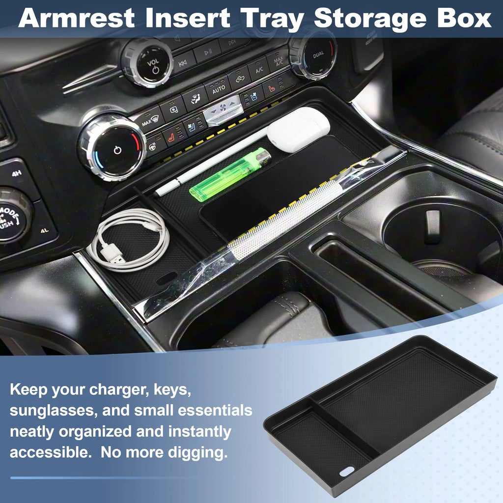1PC Center Console Storage Tray Organizer for Ford F150 (2021–2025)