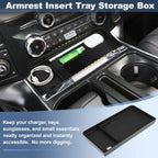 1PC Center Console Storage Tray Organizer for Ford F150 (2021–2025)