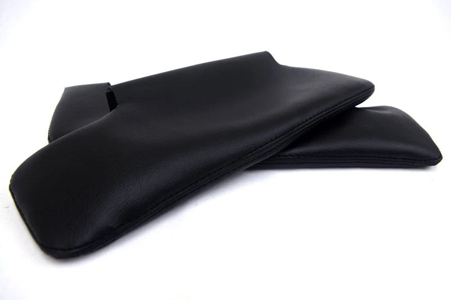 Sunvisor Covers for Ford Mustang (2005–2009) Black Leather Synthetic