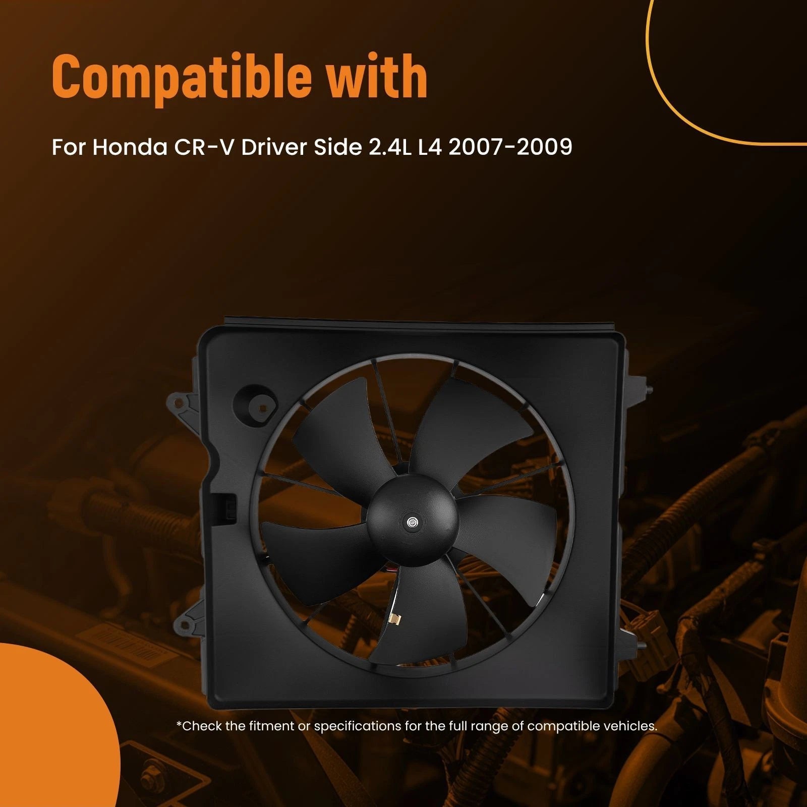 Electric Radiator Cooling Fan for Honda CR-V (2007–2009)