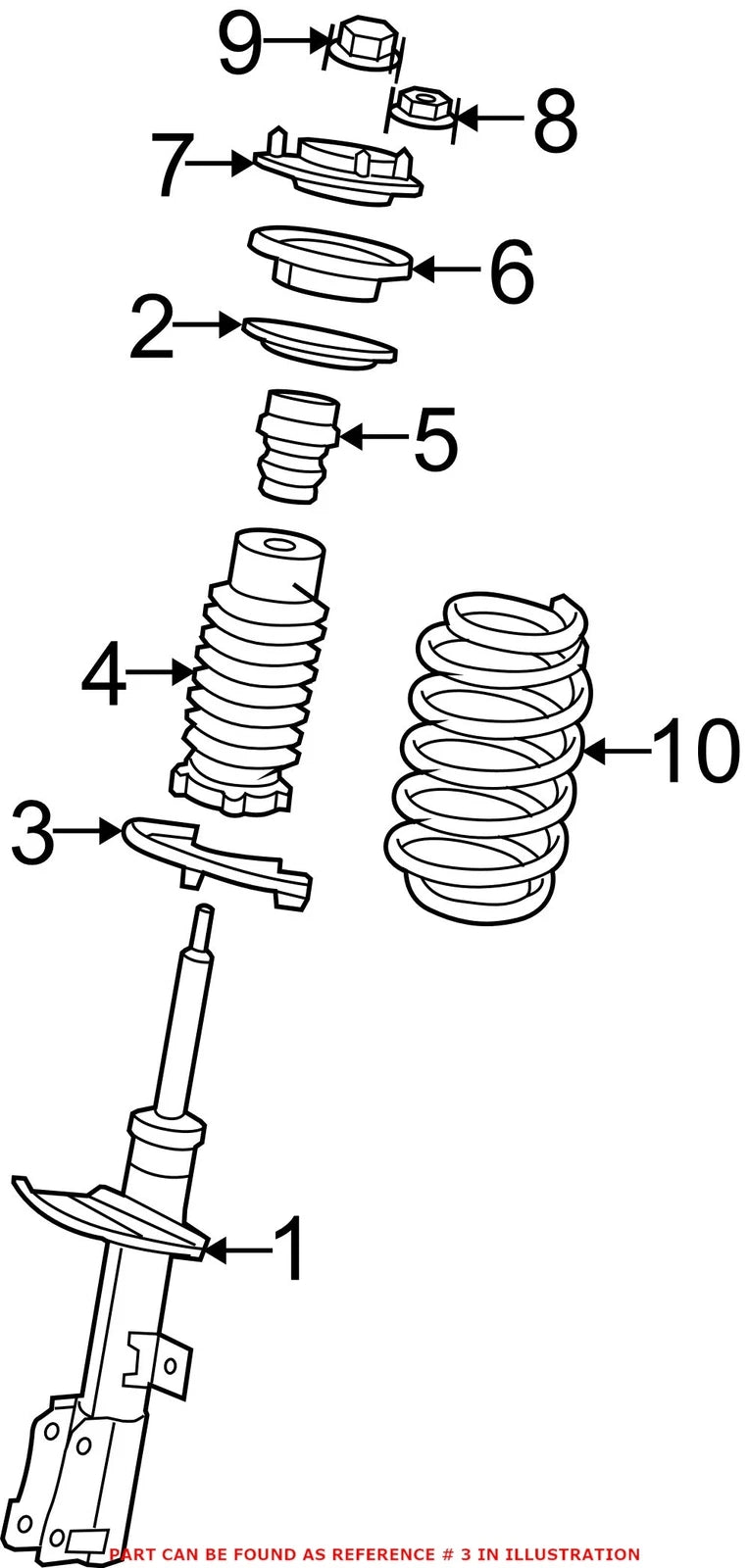 Lower Coil Spring Insulator for Dodge Journey (2009–2020) 68210979AA