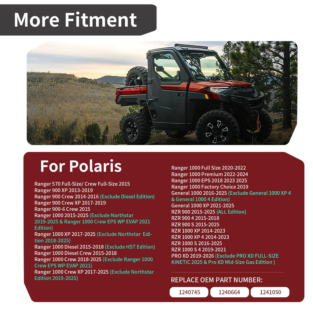 High Performance Radiator for Polaris Ranger RZR 570 900 1000 Crew XP (2013–2025)