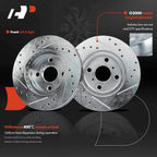 Front Side Drilled Brake Rotor & Ceramic Pads for Toyota Corolla (2014â2019)
