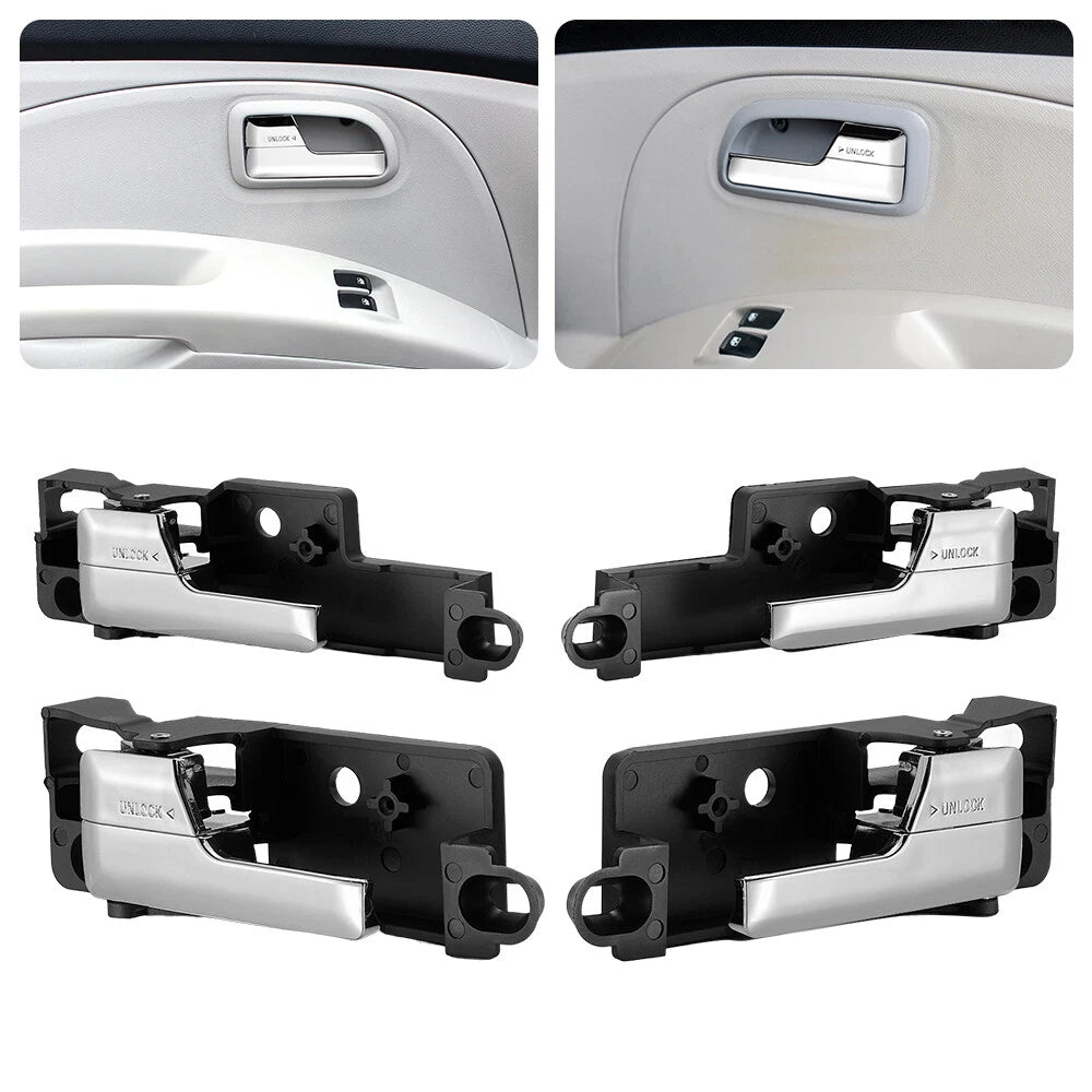 Front & Rear Inner Door Handles for 2006-2012 Ford Fusion (Chrome)