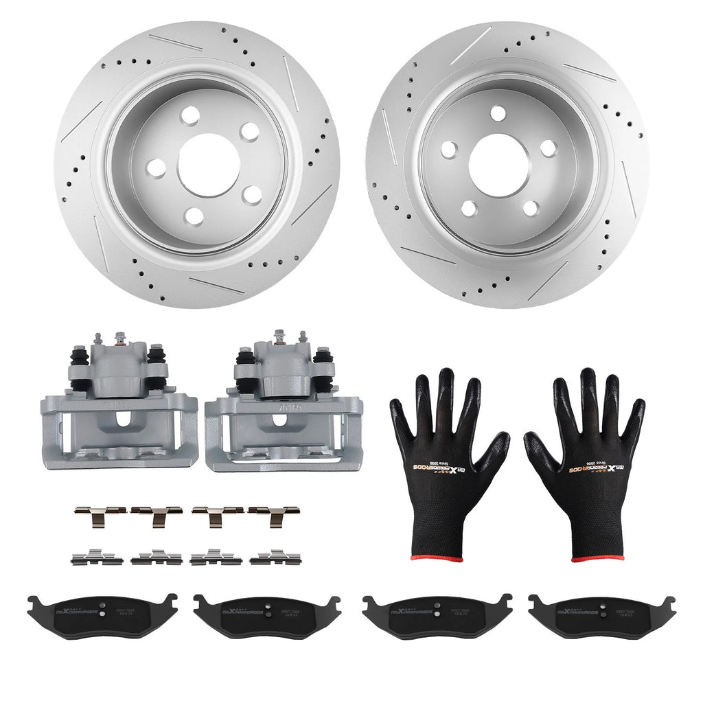 Rear Brake Rotor Caliper & Pad Kit for Dodge Durango/Ram 1500 (2004–2010)