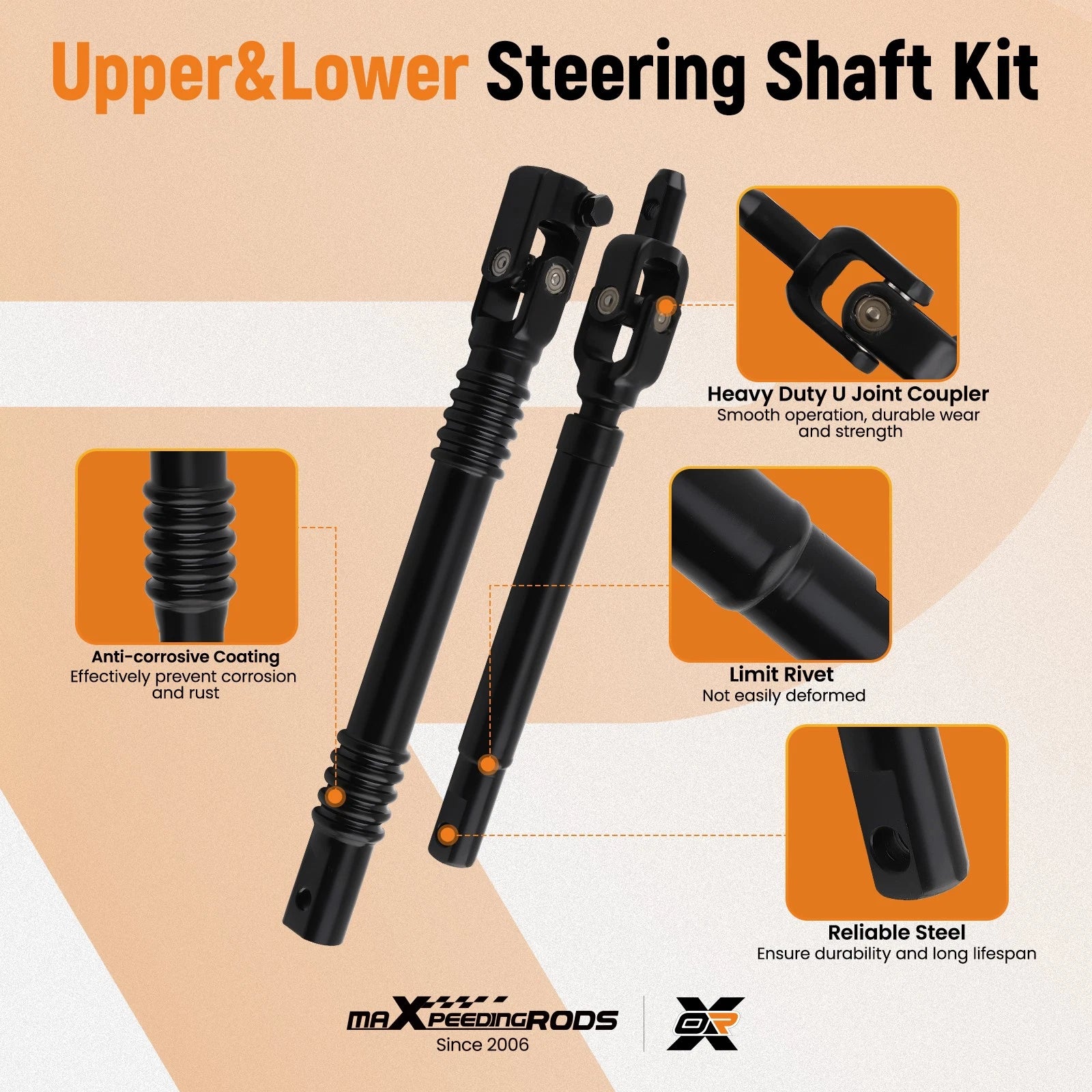 Intermediate Steering Column Shaft Kit for Chevrolet Suburban GMC 1500 2500 (1999–2006)