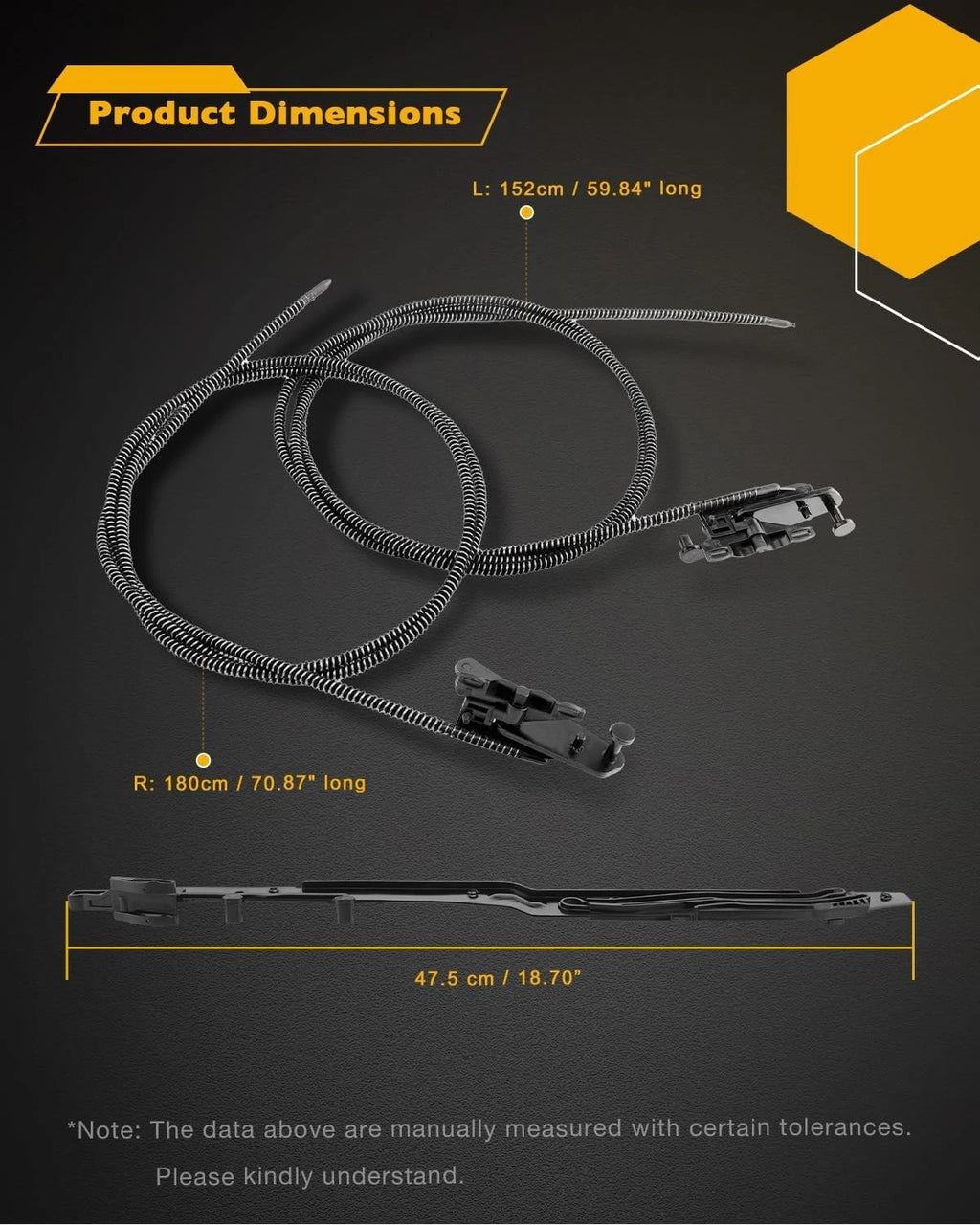 Sunroof Cable Track Repair Kit for Ford F-150 F-250 F-350 (2015–2024)