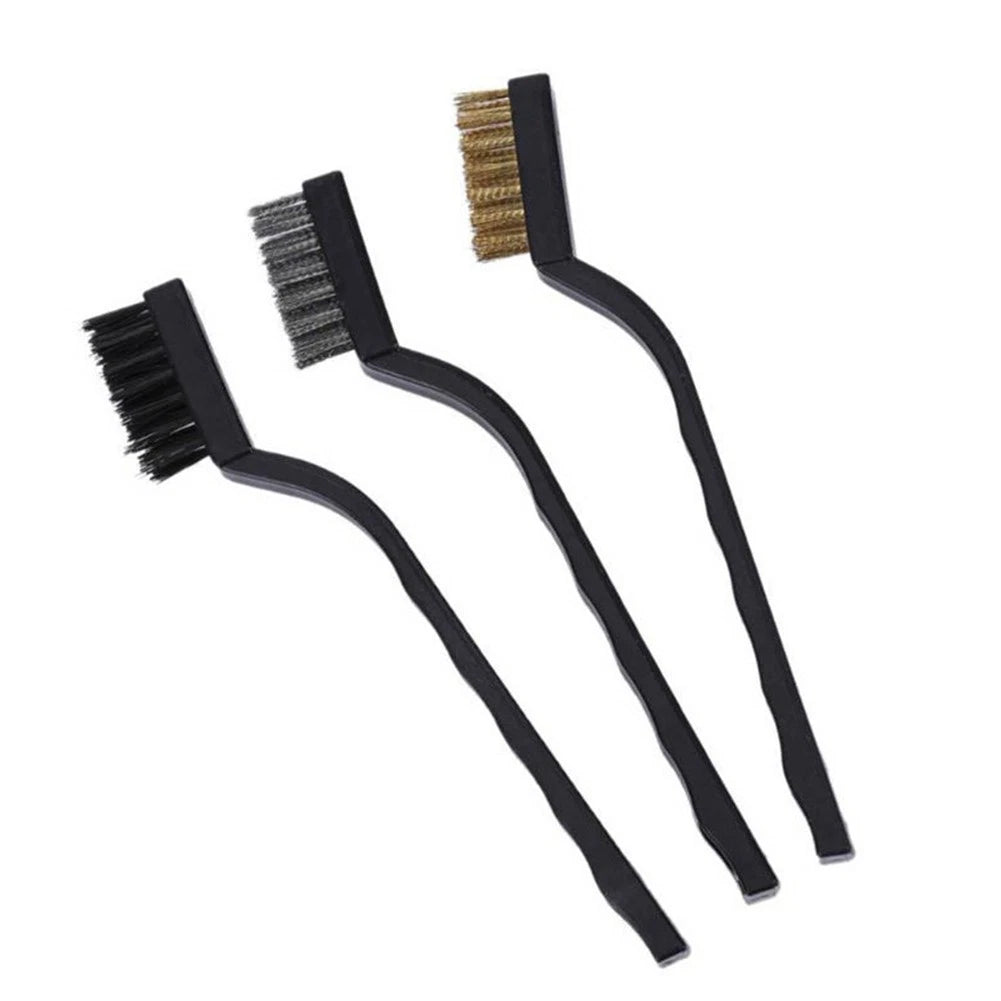 Wire Brush Cleaning Tool with Plastic Handle - Stainless Steel