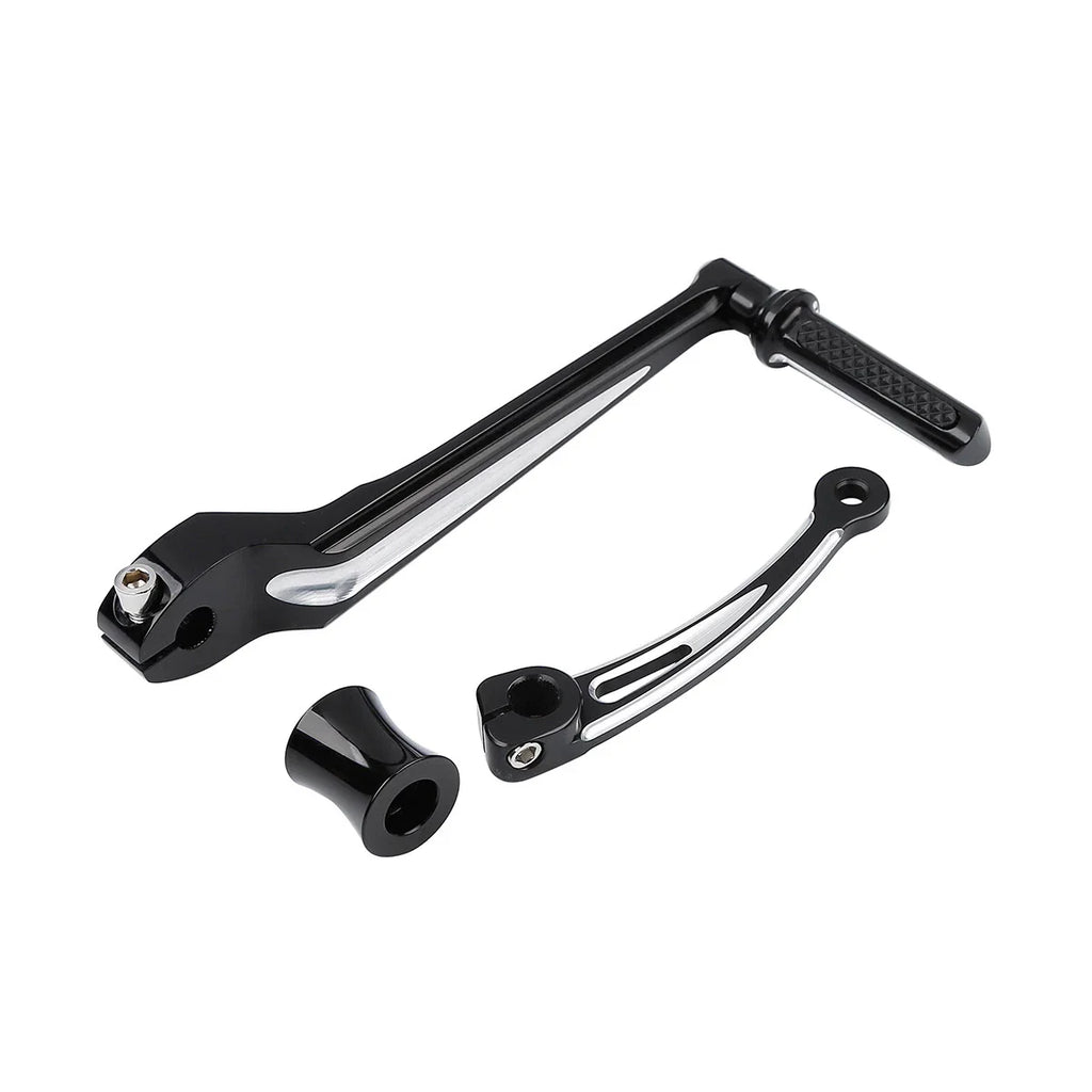 Black CNC Shifter Lever Set for Harley Street Glide, Softail (1986-2023)