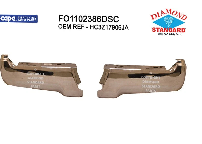 Rear Step Bumper Face Bar Heavy Duty for Ford F-150 (2015–2020)