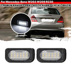 2PCS White LED Rear License Plate Light Bulbs for Mercedes Benz W203 C230 C240