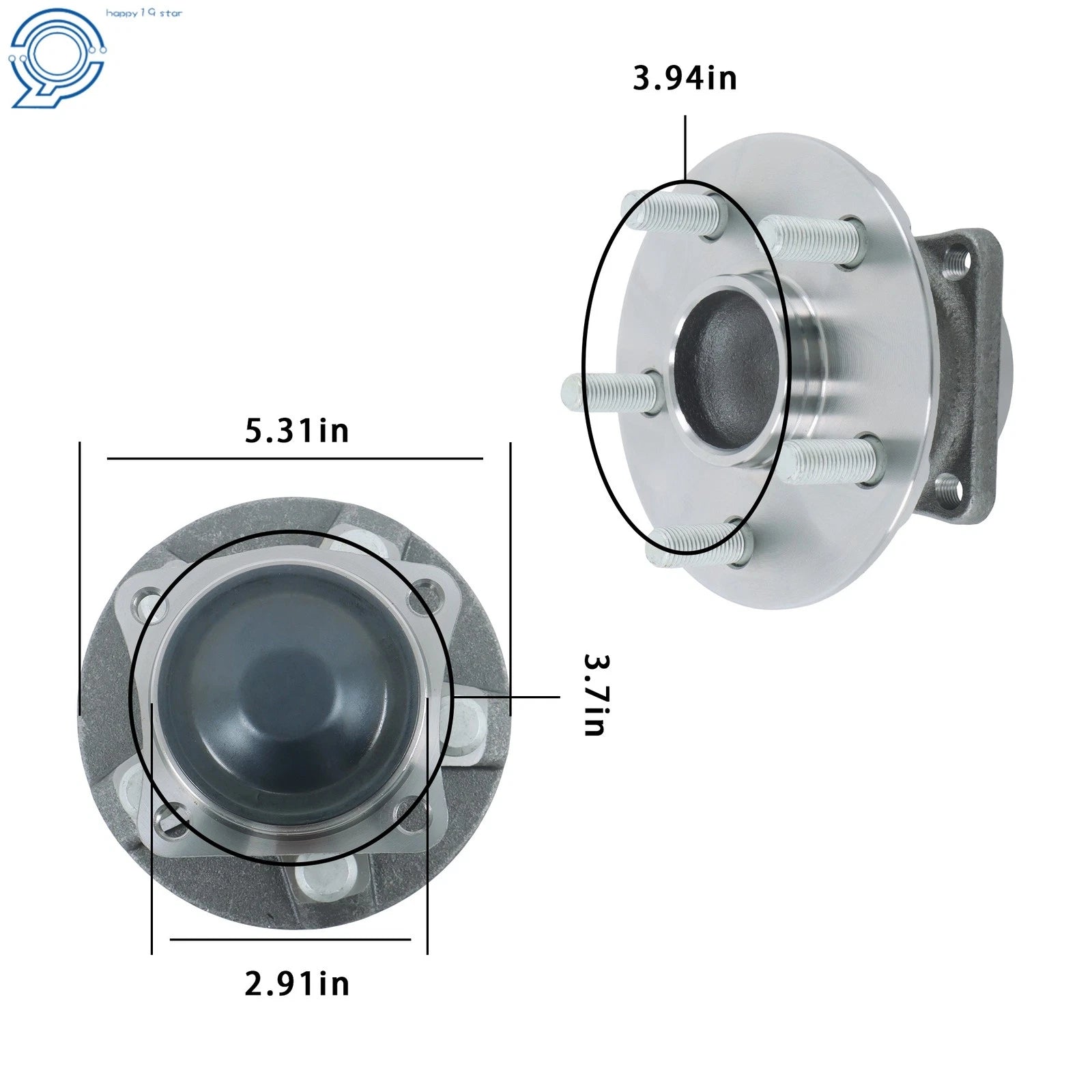 2 Rear Wheel Hub Bearings for Toyota Corolla Matrix Celica Pontiac Vibe (FWD)