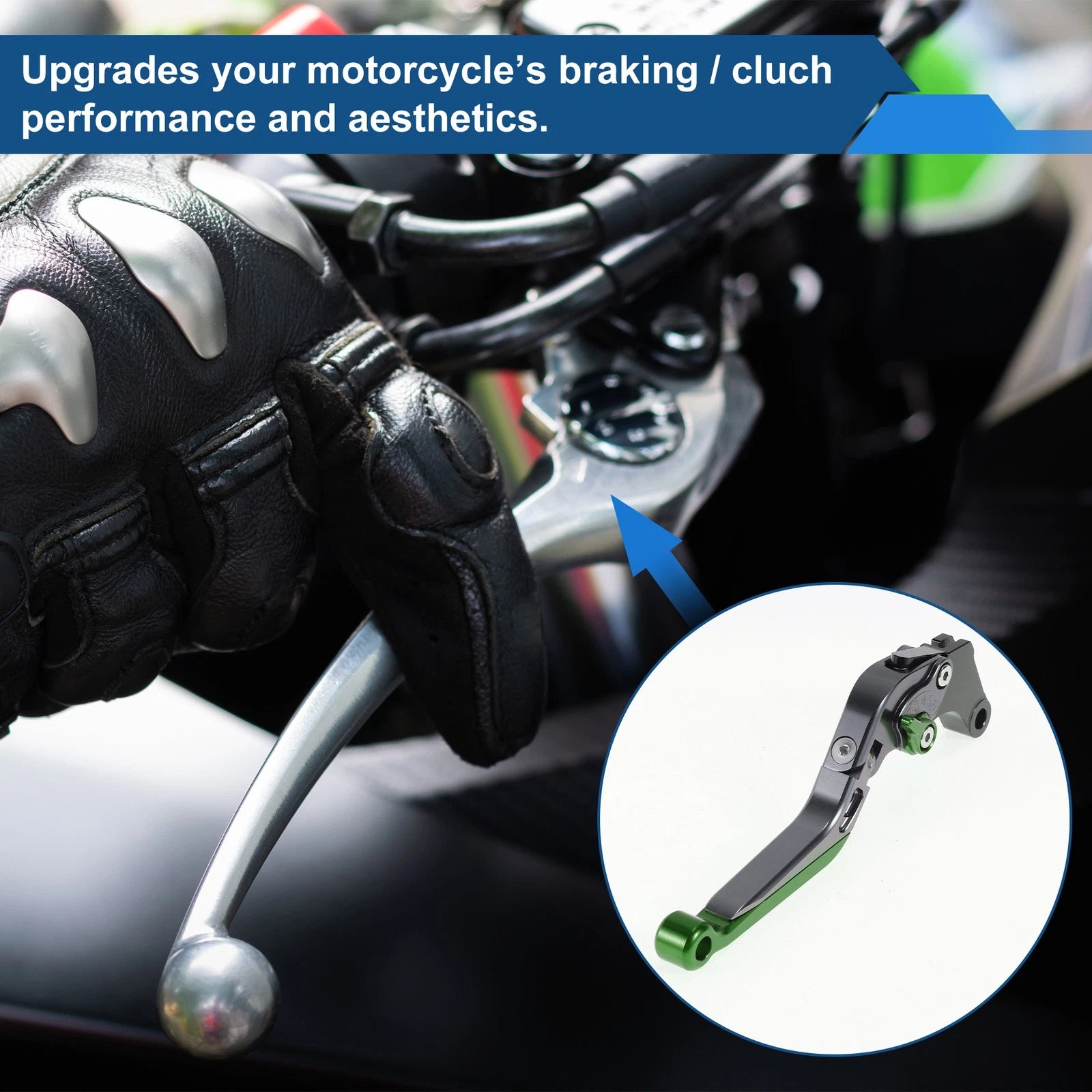 Adjustable Short Brake Clutch Levers for Suzuki GSXR150 (2017–2020) Titanium Tone